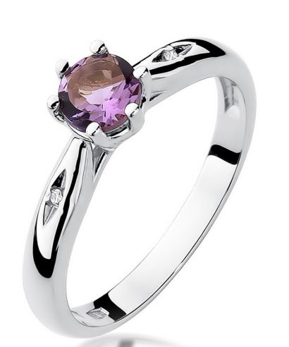 Prsten Bonore - Bílé Zlato 585 - Ametyst 0,5 Ct
