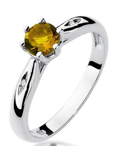 Prsten Bonore - Bílé Zlato 585 - Citrín 0,5 Ct