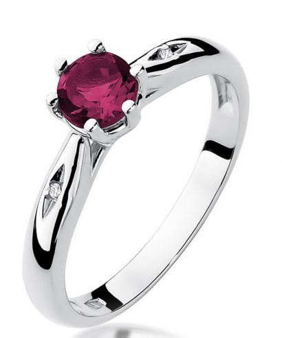 Prsten Bonore - Bílé Zlato 585 - Rubín 0,6 ct