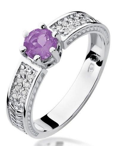 Prsten Bonore - Bílé Zlato 585 - Ametyst 0,5 Ct