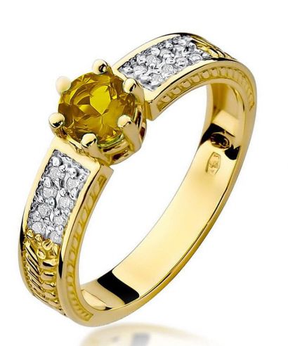 Prsten Bonore - Zlato 585 - Citrín 0,5 Ct