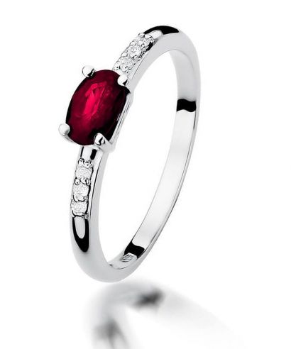 Prsten Bonore - Bílé Zlato 585 - Rubín 0,6 ct