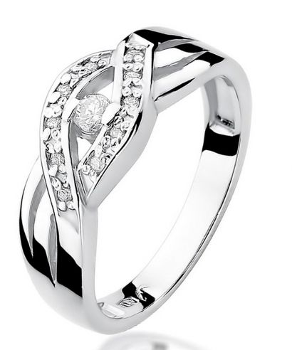 Prsten Bonore - Bílé Zlato 585 - Diamant 0,05 Ct