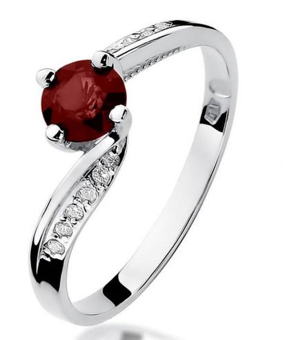 Prsten Bonore - Bílé Zlato 585 - Rubín 0,6 ct