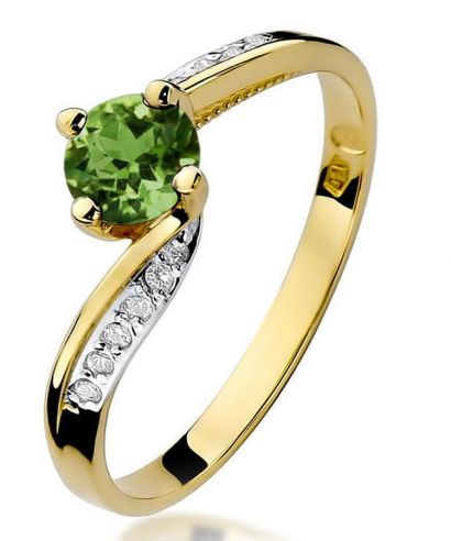 Prsten Bonore - Zlato 585 - Olivín 0,6 Ct