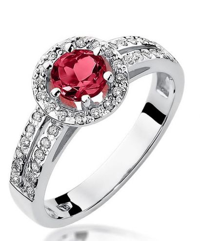 Prsten Bonore - Bílé Zlato 585 - Rubín 0,6 ct