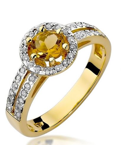 Prsten Bonore - Zlato 585 - Citrín 0,5 Ct