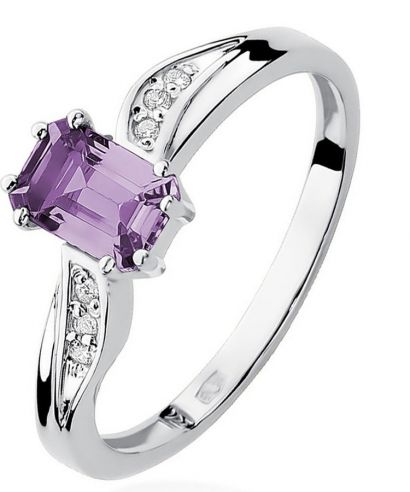 Prsten Bonore - Bílé Zlato 585 - Ametyst 0,5 Ct