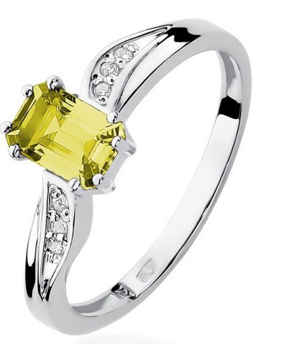 Prsten Bonore - Bílé Zlato 585 - Citrín 0,6 Ct