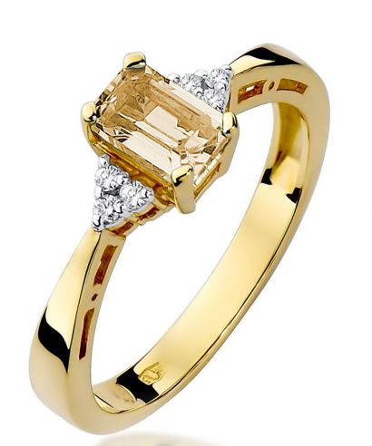 Prsten Bonore - Zlato 585 - Citrín 0,6 Ct
