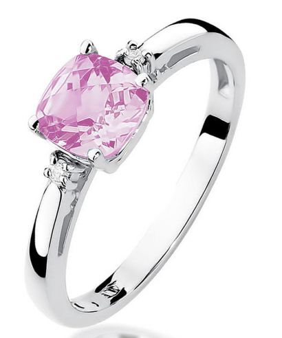 Prsten Bonore - Bílé Zlato 585 - Růžový Topaz 1,1 ct