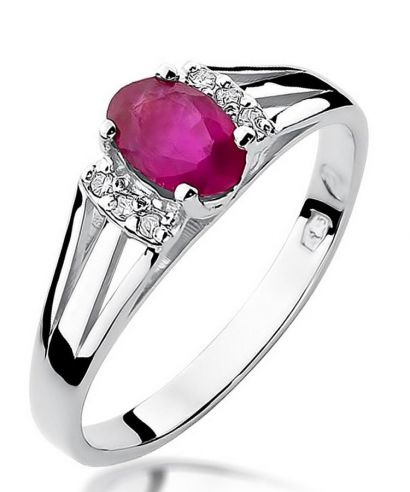 Prsten Bonore - Bílé Zlato 585 - Rubín 0,6 Ct