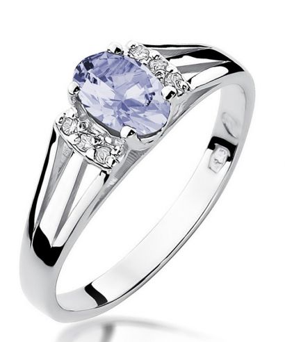 Prsten Bonore - Bílé Zlato 585 - Tanzanit 0,4 ct