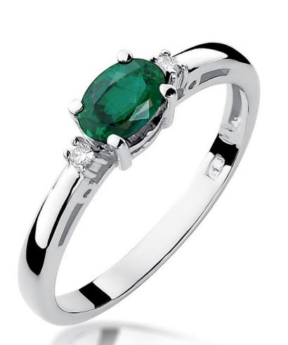 Prsten Bonore - Bílé Zlato 585 - Smaragd 0,4 ct