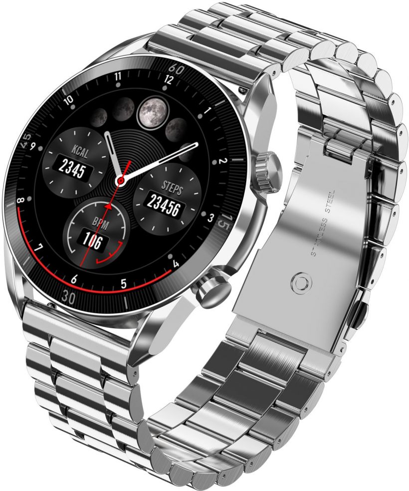 Pánské chytré hodinky Garett V10 Silver Steel