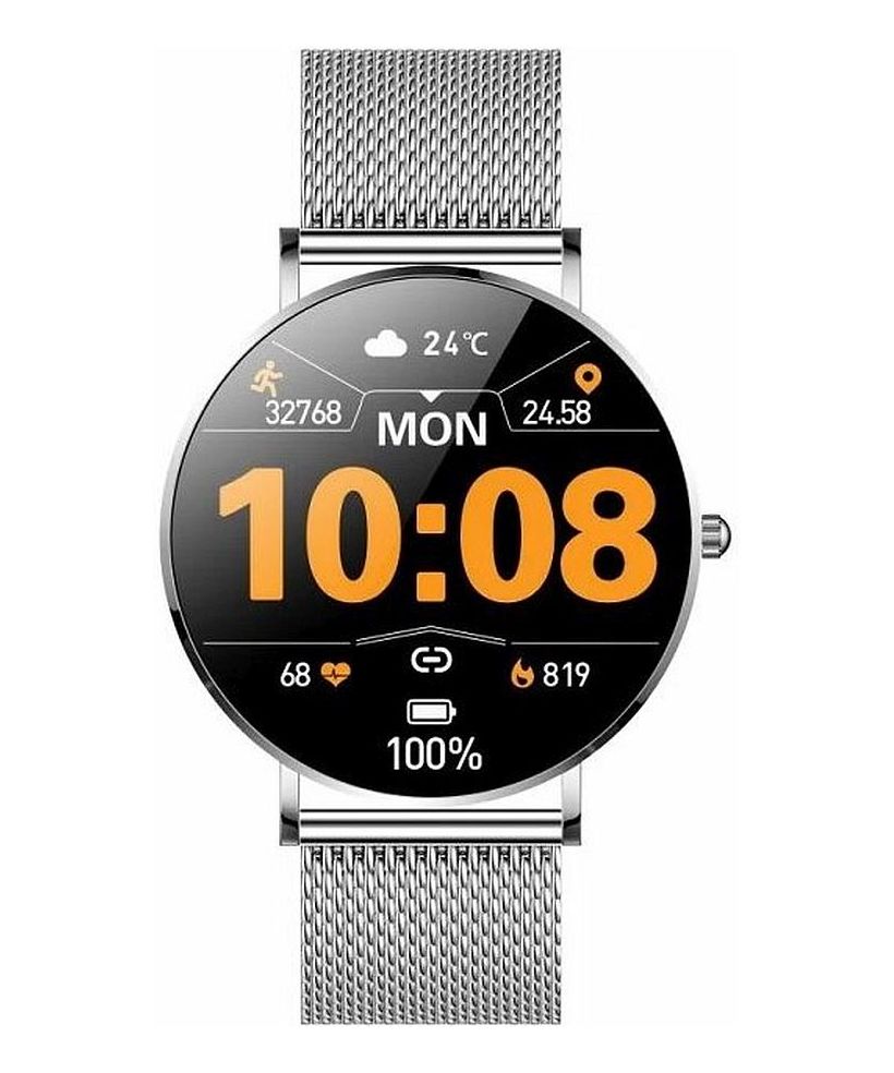 Pánské chytré hodinky Manta Alexa Stříbrný SET