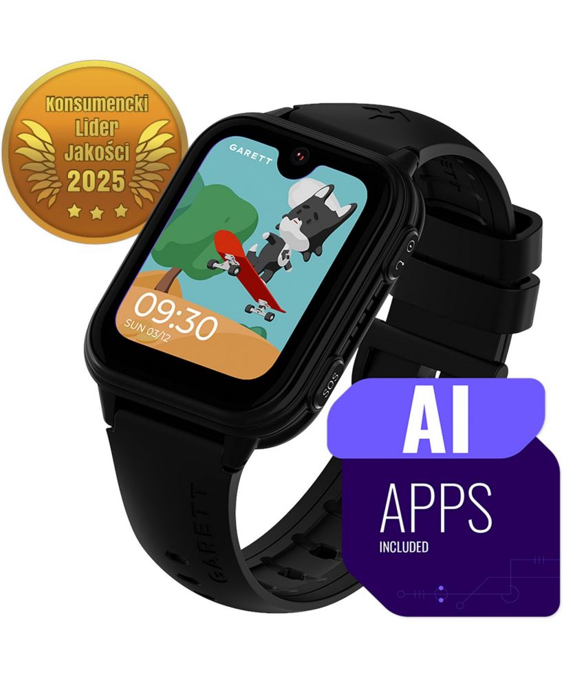 Chytré Hodinky dětské Garett Kids Vibe AI 4G Černá