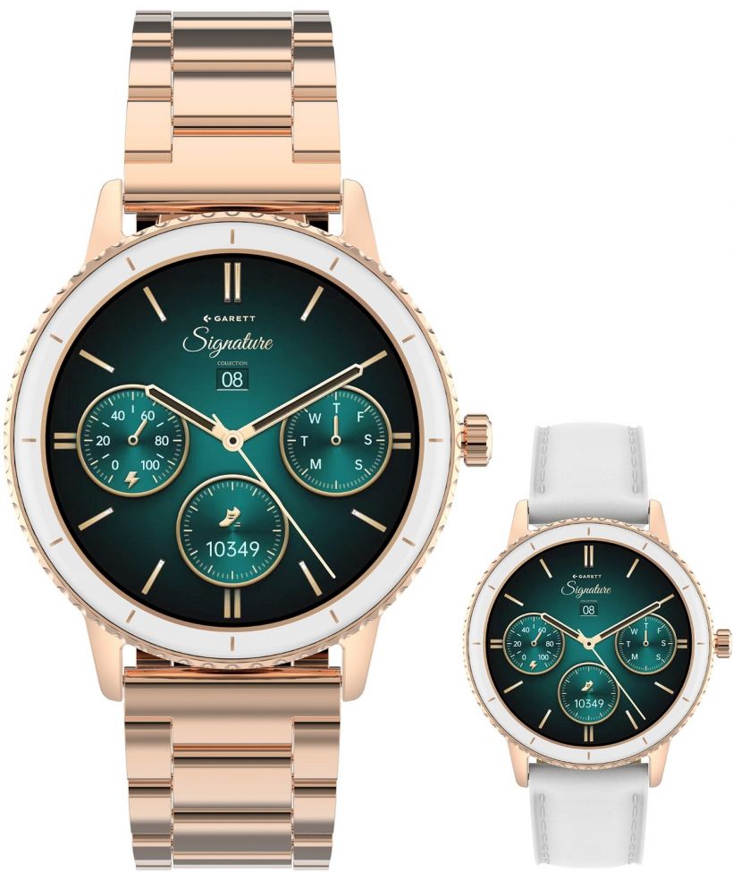 Chytré Hodinky dámské Garett Signature Grace Rose Gold Solid SET