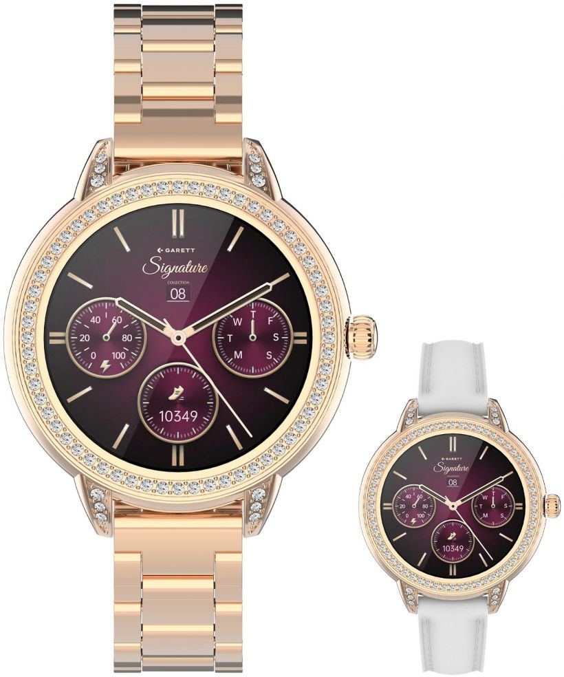 Chytré Hodinky dámské Garett Signature Stella Rose Gold Solid SET