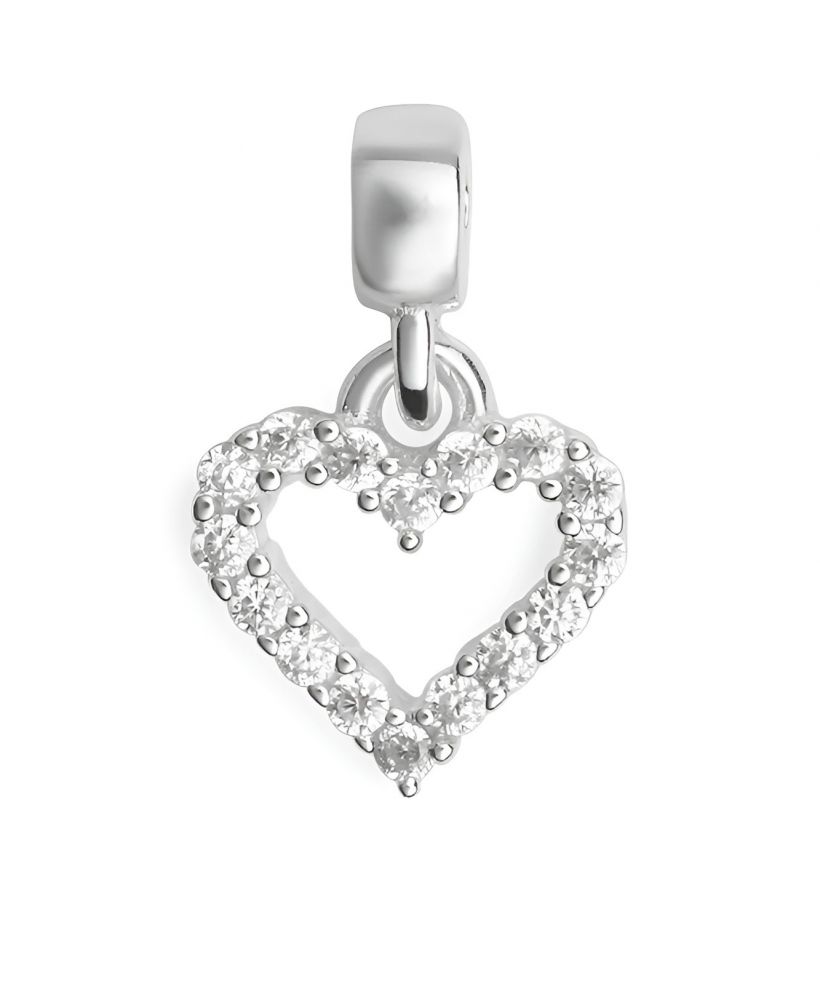 Přívěšek Daniel Wellington Heart Contour Crystal Charm Silver