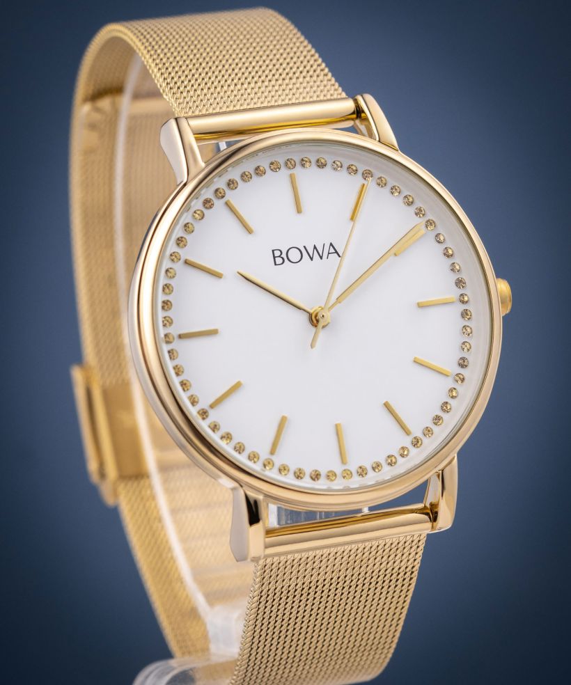 Hodinky dámské BOWA Rio White-Gold Mesh 38