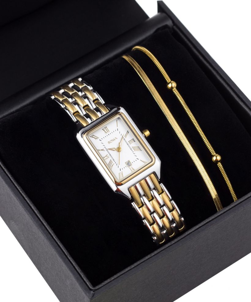 Hodinky dámské BOWA Barcelona Pearl Gold Steel 23 Gift Set