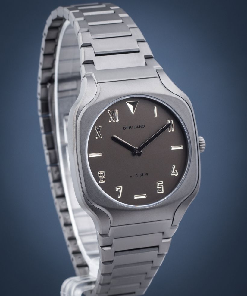 Hodinky D1 Milano Volcanic Gray Square Bracelet