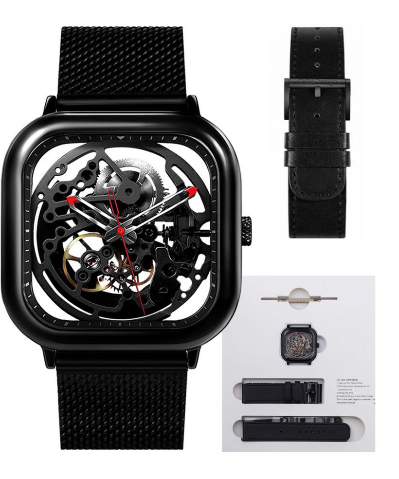 Pánské hodinky Ciga Design Full Hollow Skeleton Automatic Z011-BLBL-W13