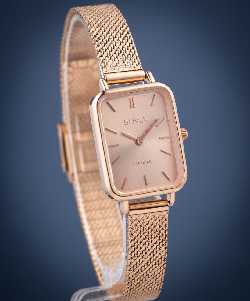 Hodinky dámské BOWA Dubai Full Rose-Gold Mesh 20