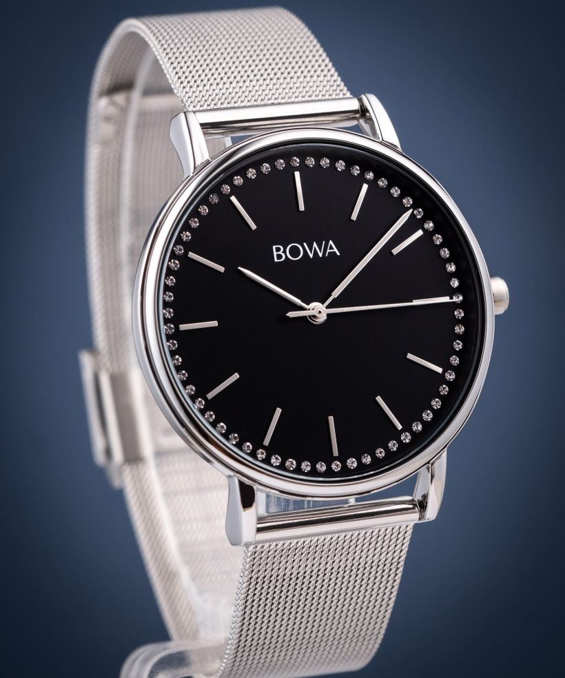 Hodinky dámské BOWA Rio Black-Silver Mesh 38