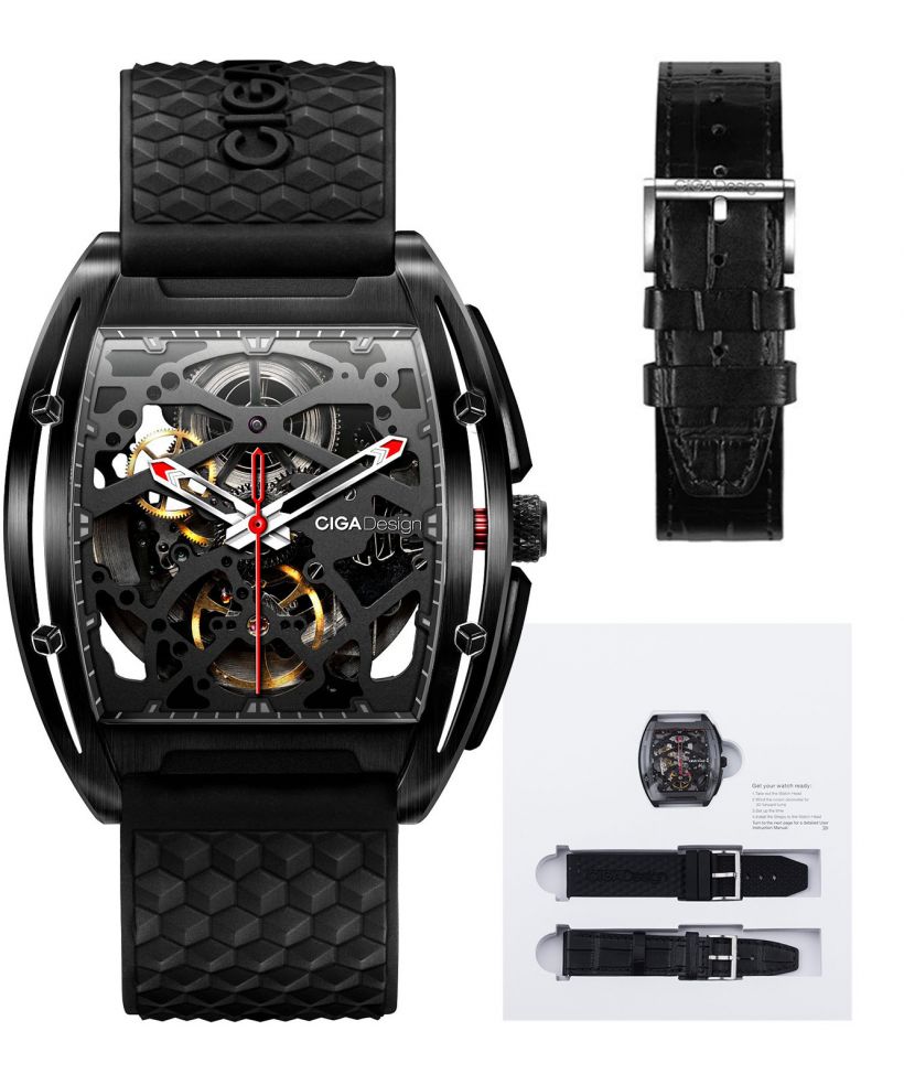 Pánské hodinky Ciga Design Z-Series DLC Skeleton Automatic Z031-BLBL-W15BK