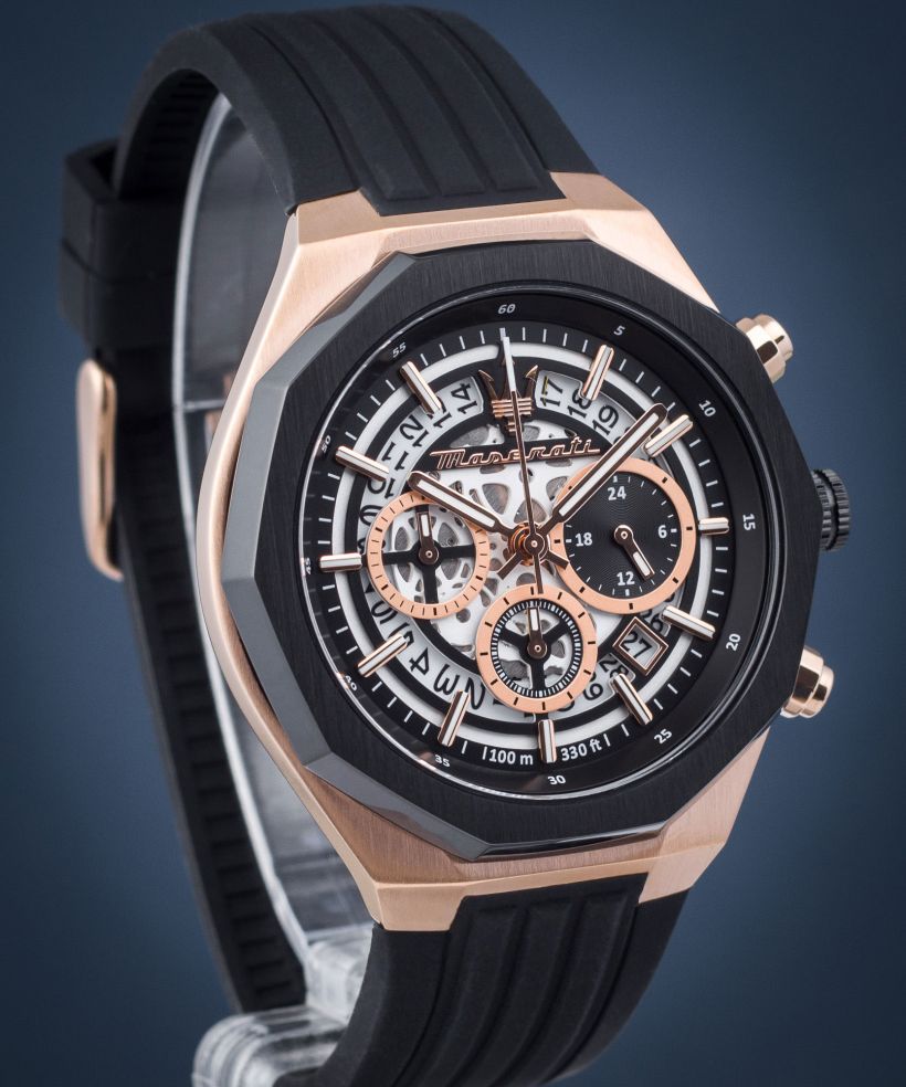 Hodinky Maserati Stile Skeleton Chronograph