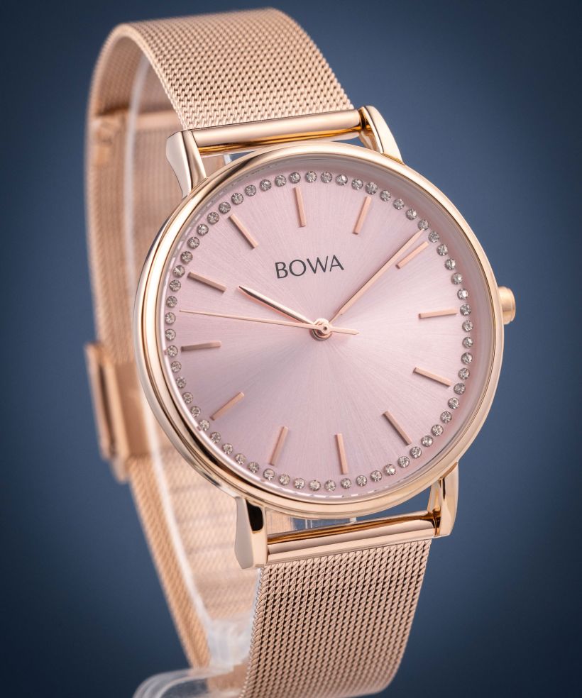 Hodinky dámské BOWA Rio Full Rose Gold Mesh 38