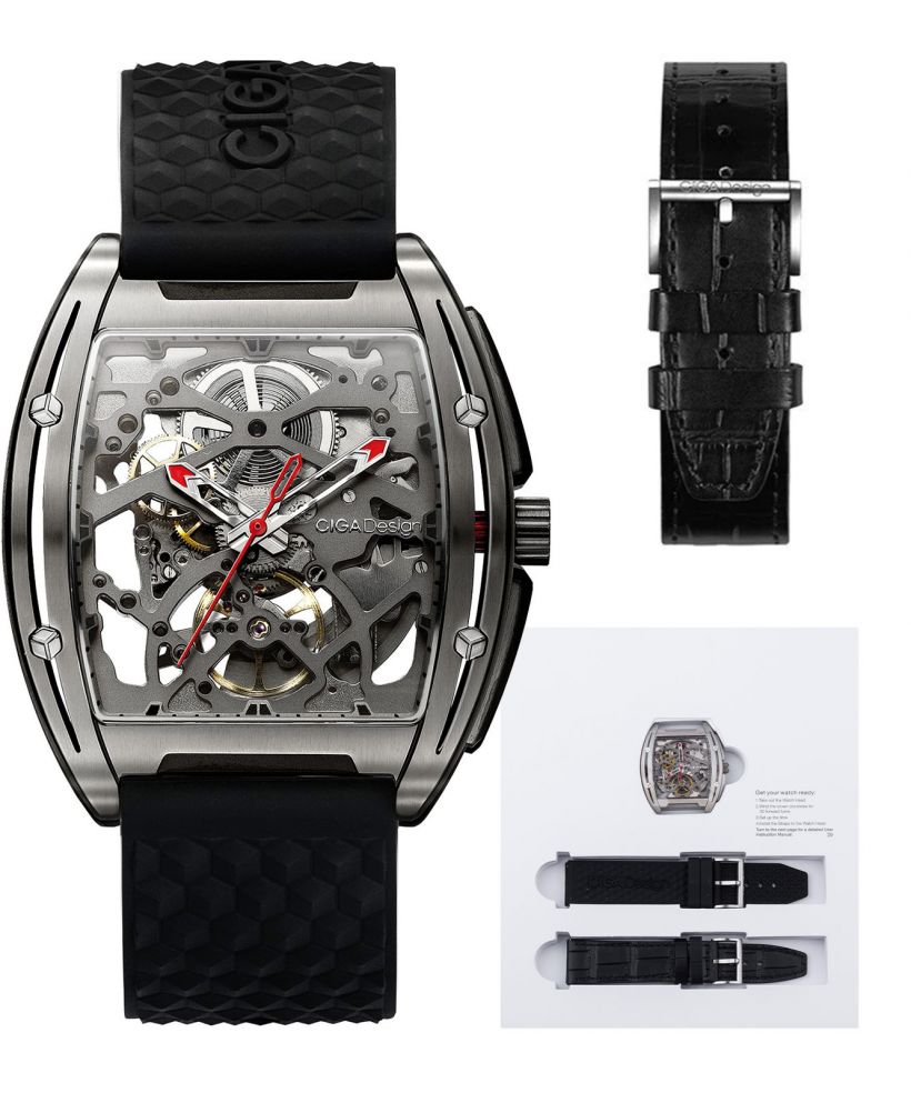 Pánské hodinky Ciga Design Z-Series Titanium Skeleton Automatic Z031-TITI-W15BK