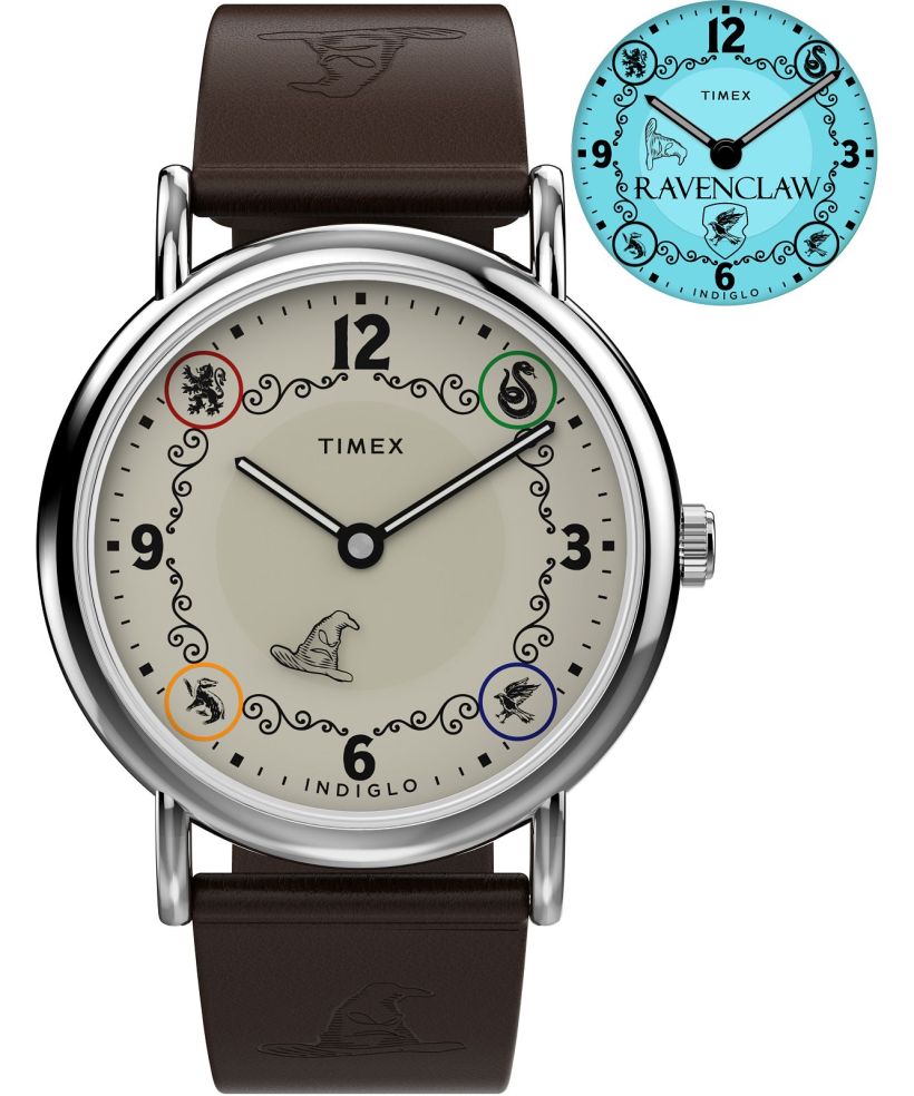 Hodinky unisex Timex Harry Potter X Weekender Ravenclaw House 38mm Leather Strap