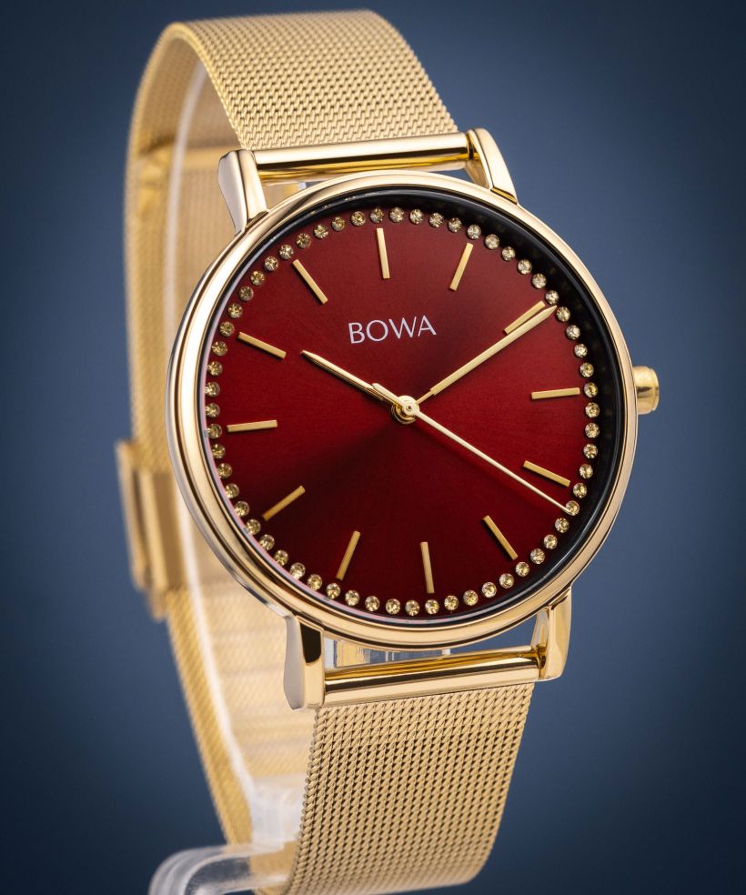 Hodinky dámské BOWA Rio Red-Gold Mesh 38