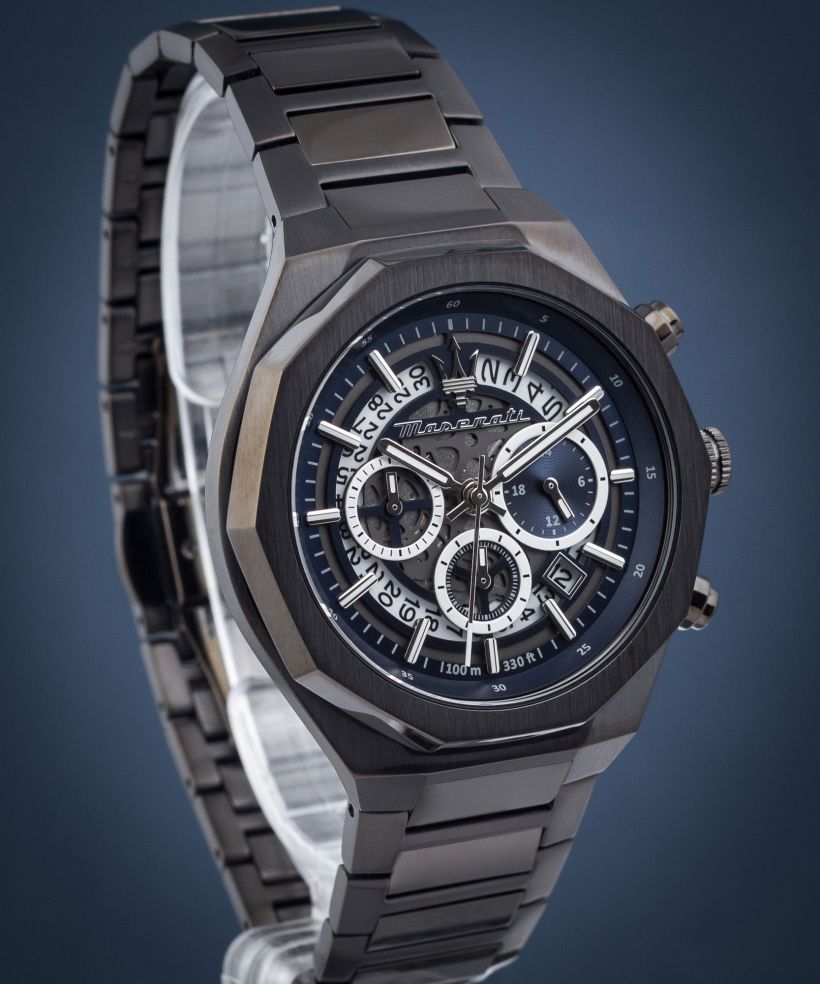Hodinky Maserati Stile Skeleton Chronograph