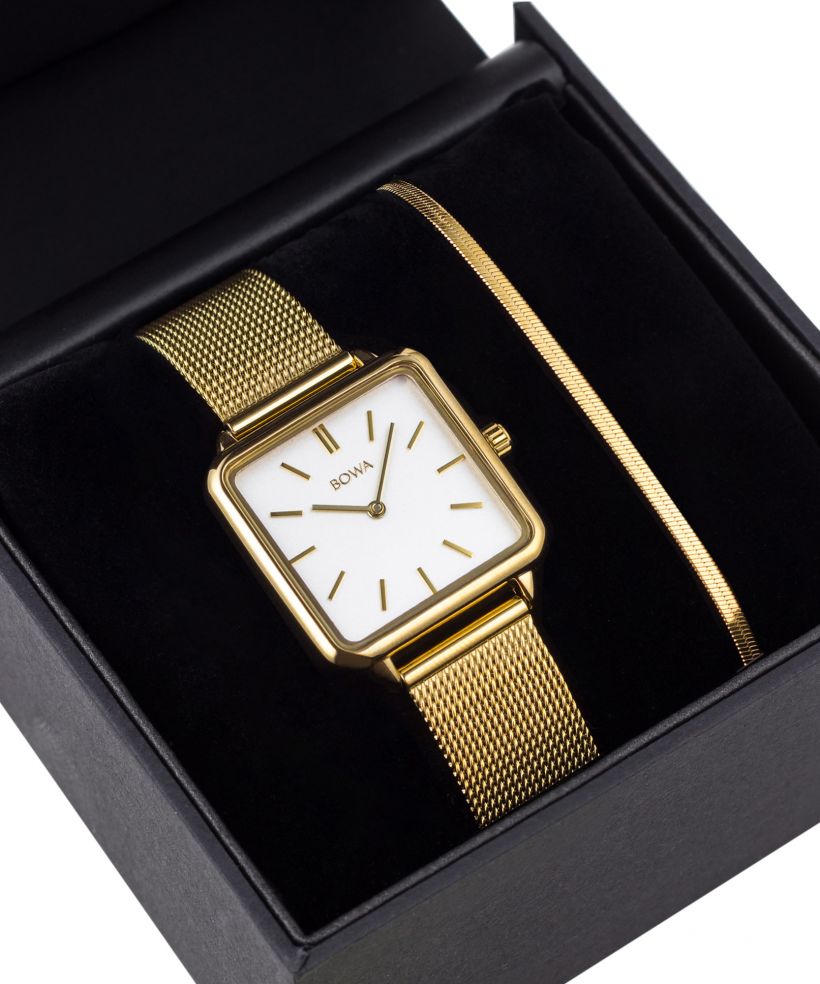 Hodinky dámské BOWA Vienna White Gold Mesh 29 Gift Set