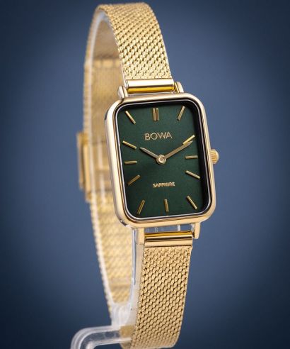 Hodinky dámské BOWA Dubai Green-Gold Mesh 20