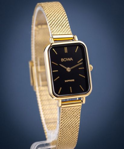 Hodinky dámské BOWA Dubai Black-Gold Mesh 20