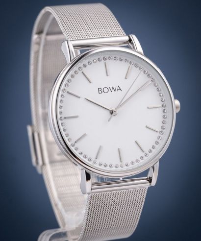 Hodinky dámské BOWA Rio White-Silver Mesh 38
