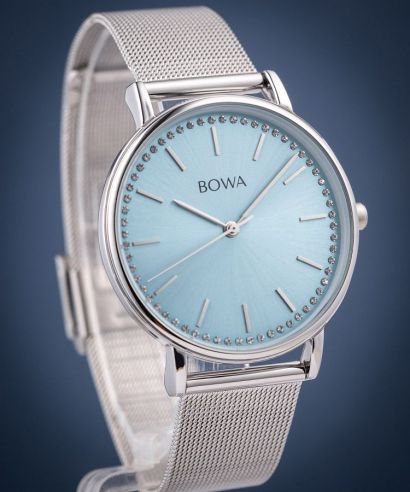 Hodinky dámské BOWA Rio Ice-Blue Silver Mesh 38