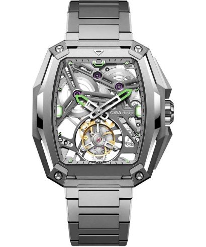 Hodinky pánské Ciga Design Hunter Tourbillon Series Z Automatic Titanium Skeleton