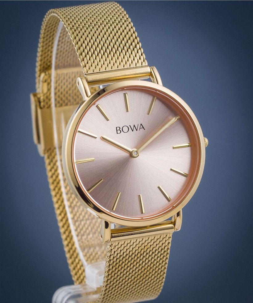 Hodinky dámské BOWA New York Petite Pink-Gold Mesh 34