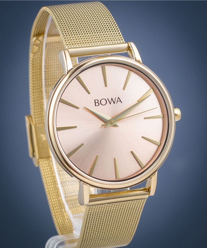 Hodinky BOWA Praha Pink-Gold Mesh 38