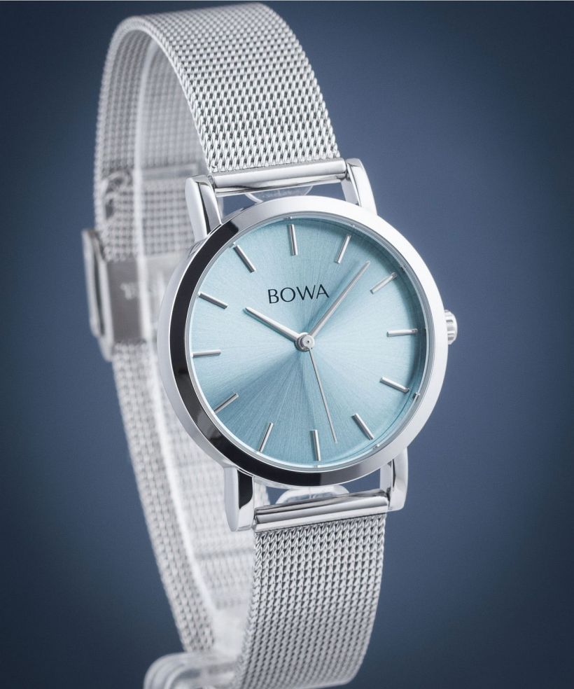 Hodinky BOWA Tokyo Ice-Blue Silver Mesh 33