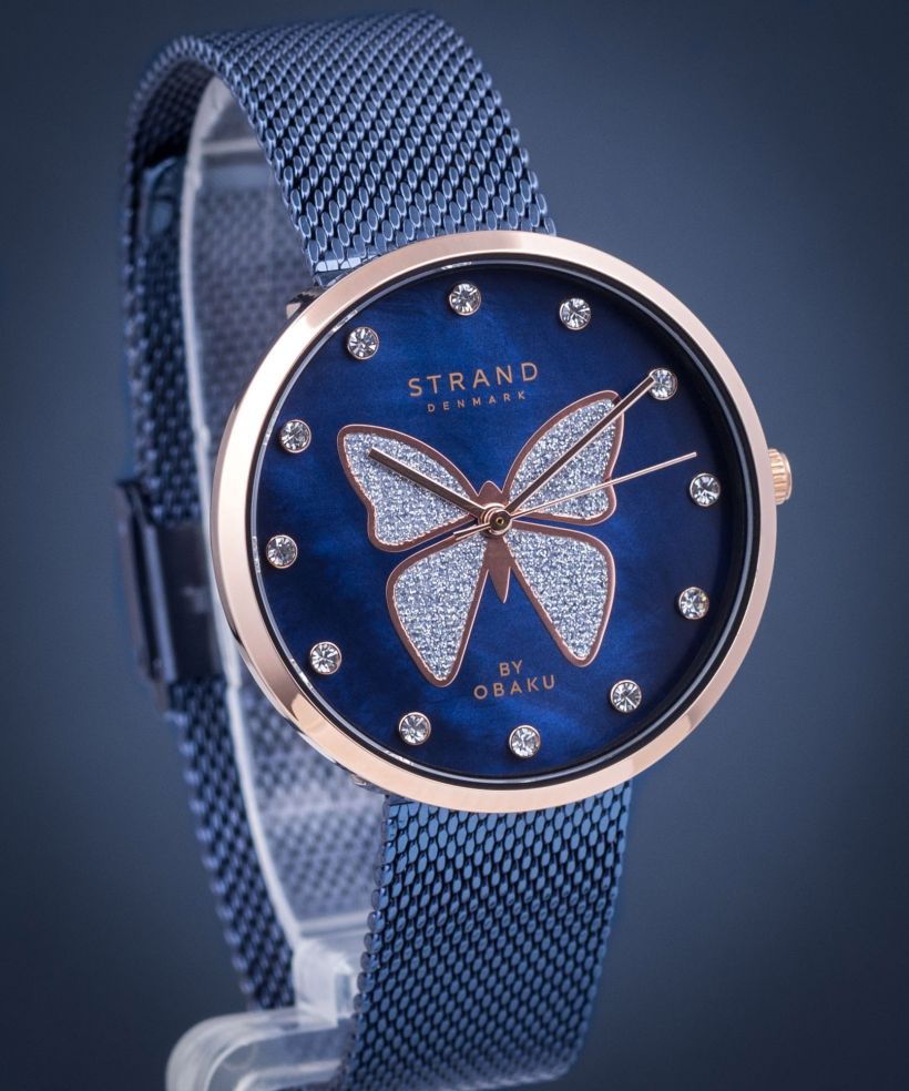 Dámské hodinky Strand by Obaku Butterfly S700LXVLML-DB