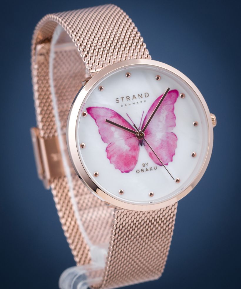 Dámské hodinky Strand by Obaku Butterfly S700LXVWMV-DBP