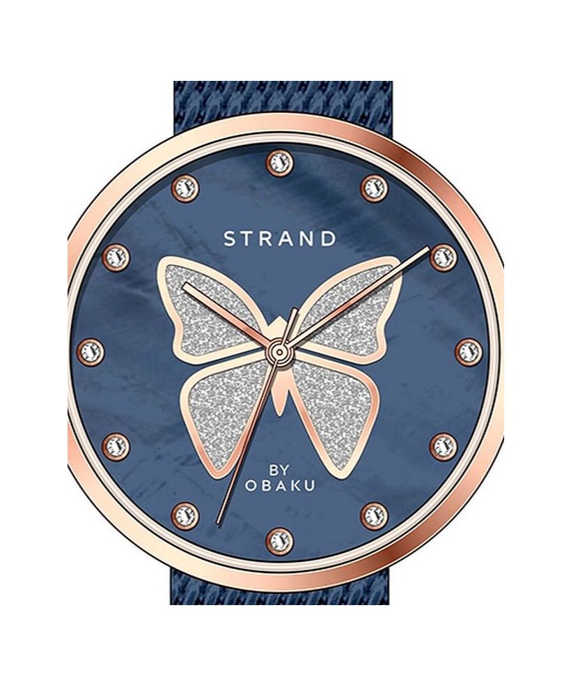 Dámské hodinky Strand by Obaku Butterfly S700LXVLML-DB