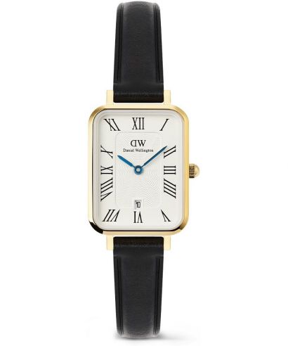 Hodinky dámské Daniel Wellington Quadro Roman Numerals Date Sheffield Gold